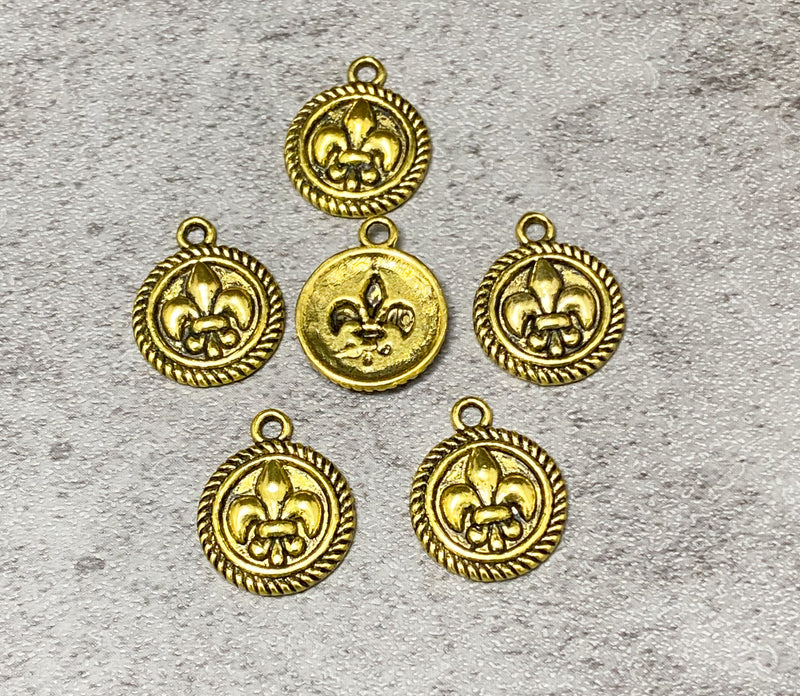 18mm Fleur de Lis Charms