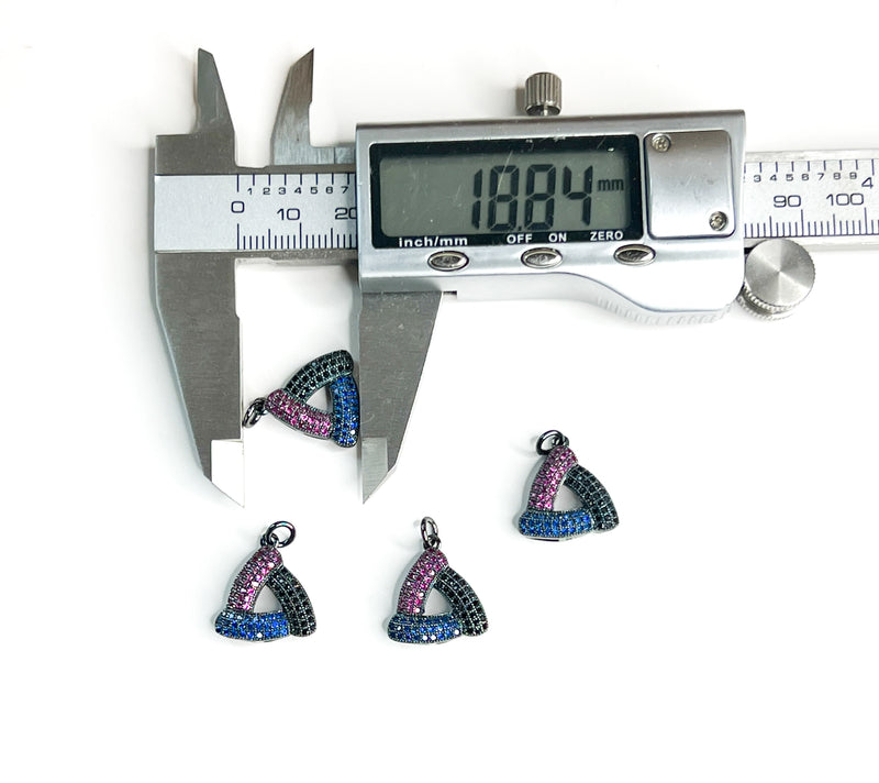 18mm Crystals Micro Pave’ Charm | 18mm Rose Gold Charm | Micro Pave Charm | DIY Jewelry Making | One Piece