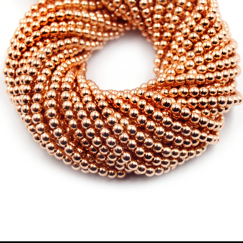 4mm Smooth Round Hematite | Hematite Gemstone Beads | Grounding Energy | DIY Jewelry Designs | One Strand