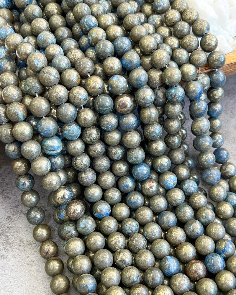 12mm Smooth Chalco Pyrite