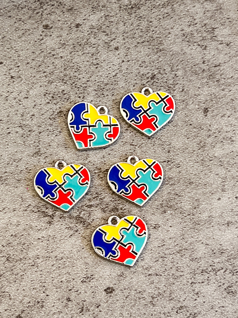 Enamel Autism Awareness Charms