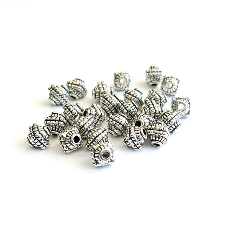 8mm Tibetan Style Metal Beads