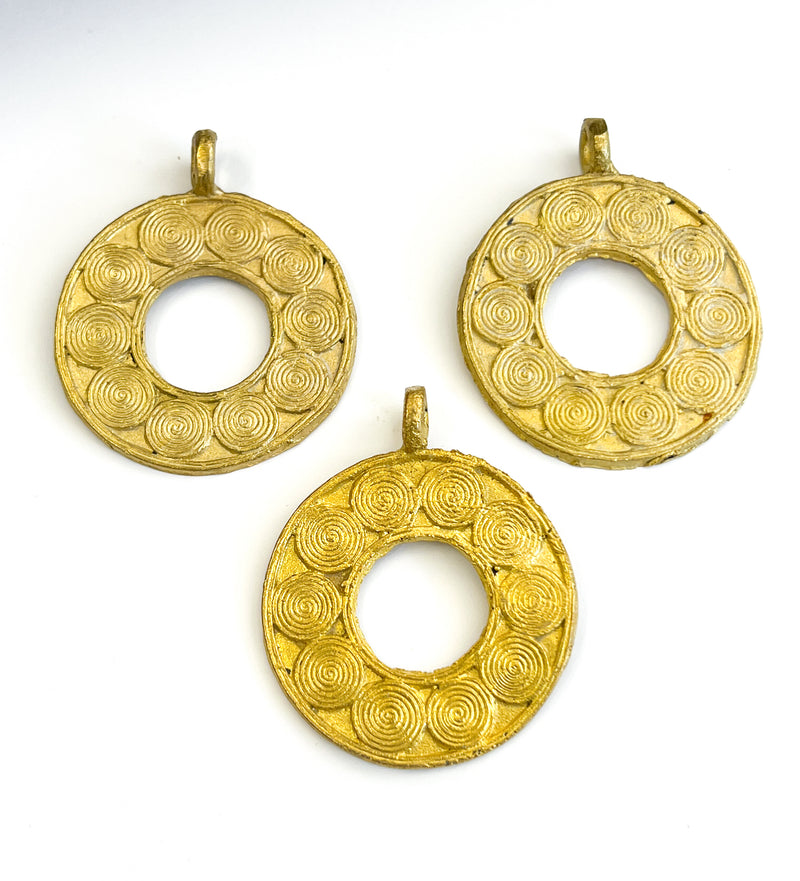 60mm x 50mm Brass Pendant