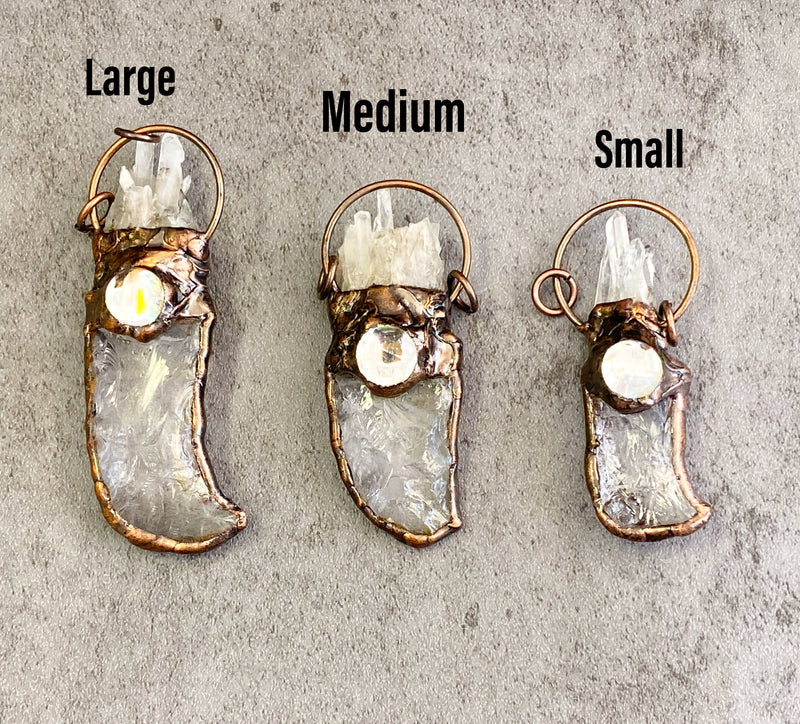 Soldered Quartz Pendants