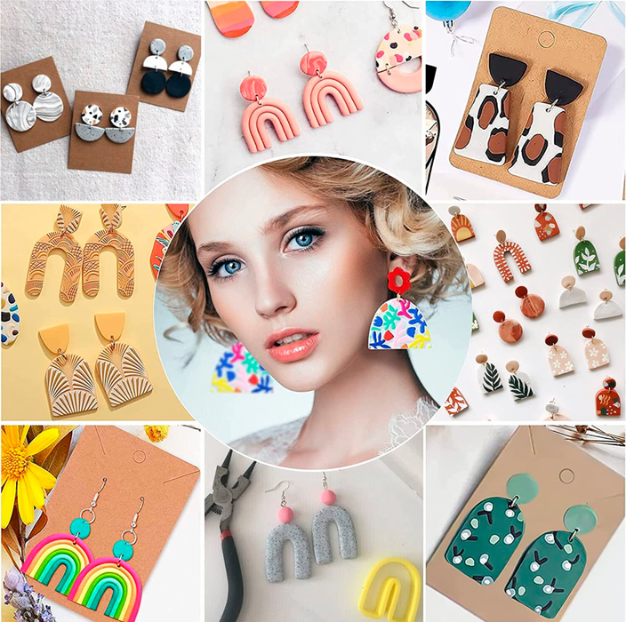 Polymer Clay Earring Making Kit | Clay Kits | 153 Piece Clay Kits | DIY Jewelry Designs  | Make Over 10 PAIRS!  | Handmade Earrings