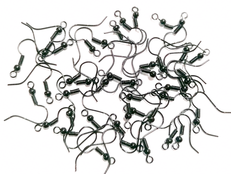 20/50pcs French Fishhook Ear Wire |19mm x 20mm Ball Coil Ear Wire | Choose Your Color | DIYJewelry Making
