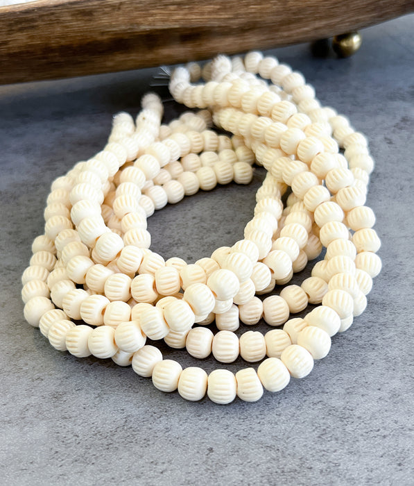 10mm Carved Bone Beads