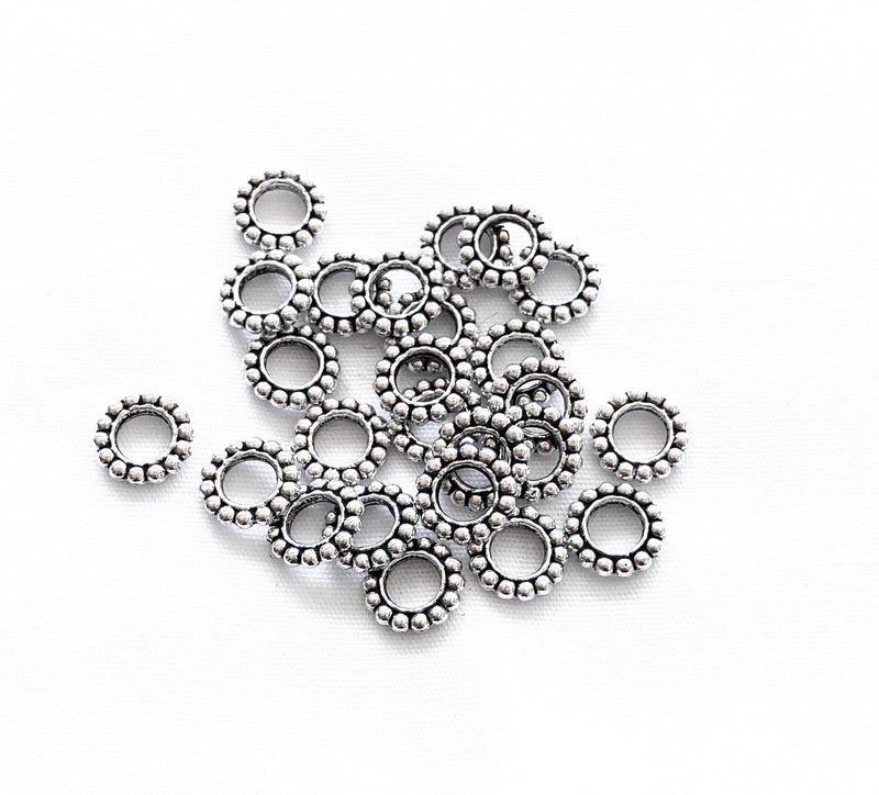 Large Hole Daisy Spacer Daisy Spacer Beads | Daisy Spacers | Daisy Beads | Large Hole Spacer | 40pcs