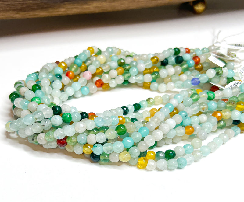 6mm Faceted Multicolor Agate