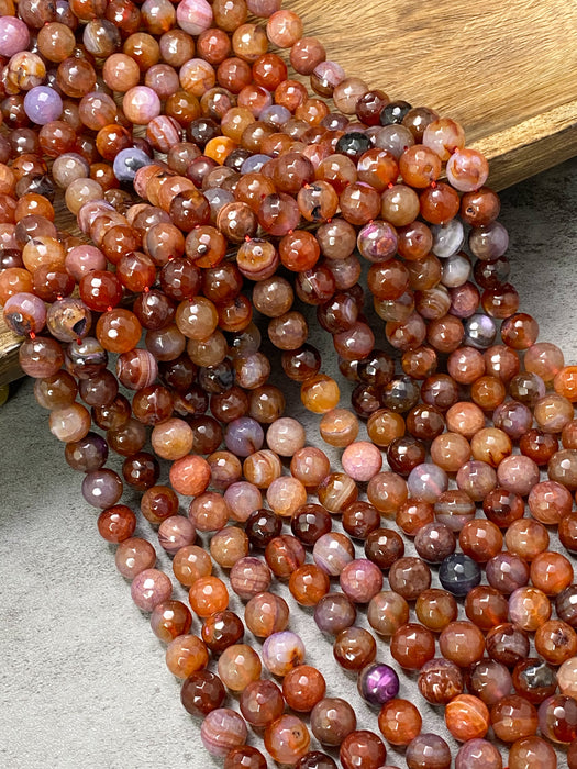 12mm Faceted Fire Agate