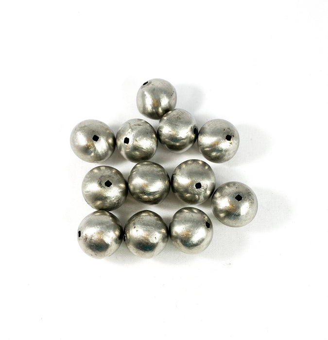 20mm Ethiopian White Metal Saucer Beads