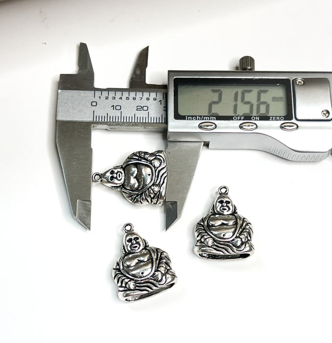 21mm Metal Buddha Tassel Caps | Large Bead Caps | Silver and Gold | DIY Jewelry Designs | 2 Pcs