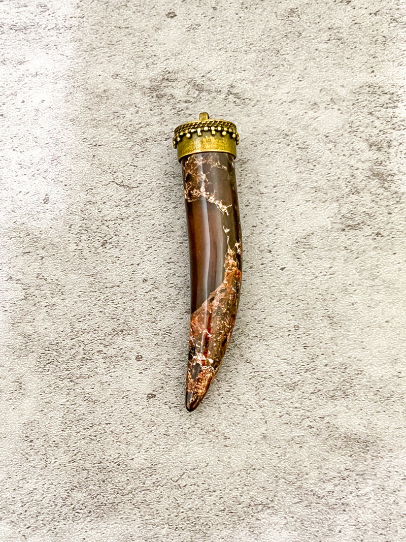 Jasper Horn Pendant
