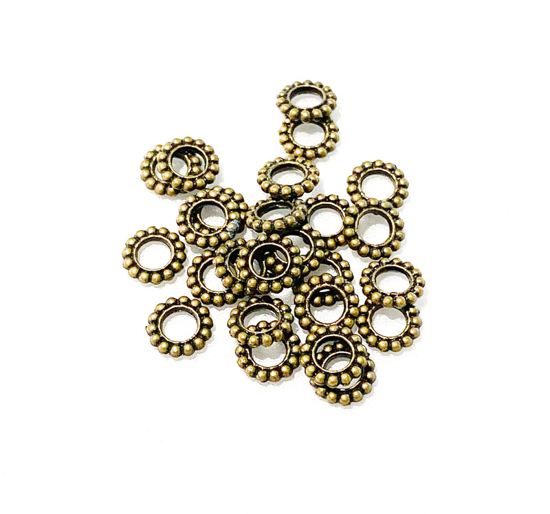 Large Hole Daisy Spacer Daisy Spacer Beads | Daisy Spacers | Daisy Beads | Large Hole Spacer | 40pcs