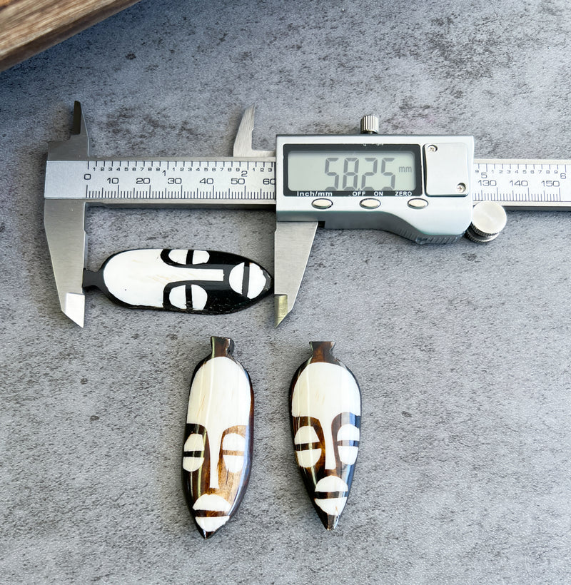 58mm Bone Mask Pendant