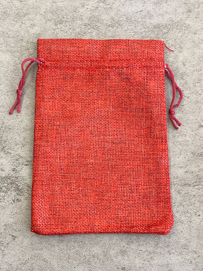 5x7 inch Lined Burlap Drawstring Bags