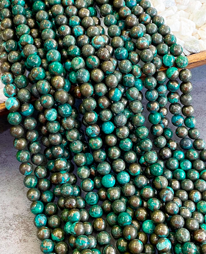 12mm Smooth Chalco Pyrite