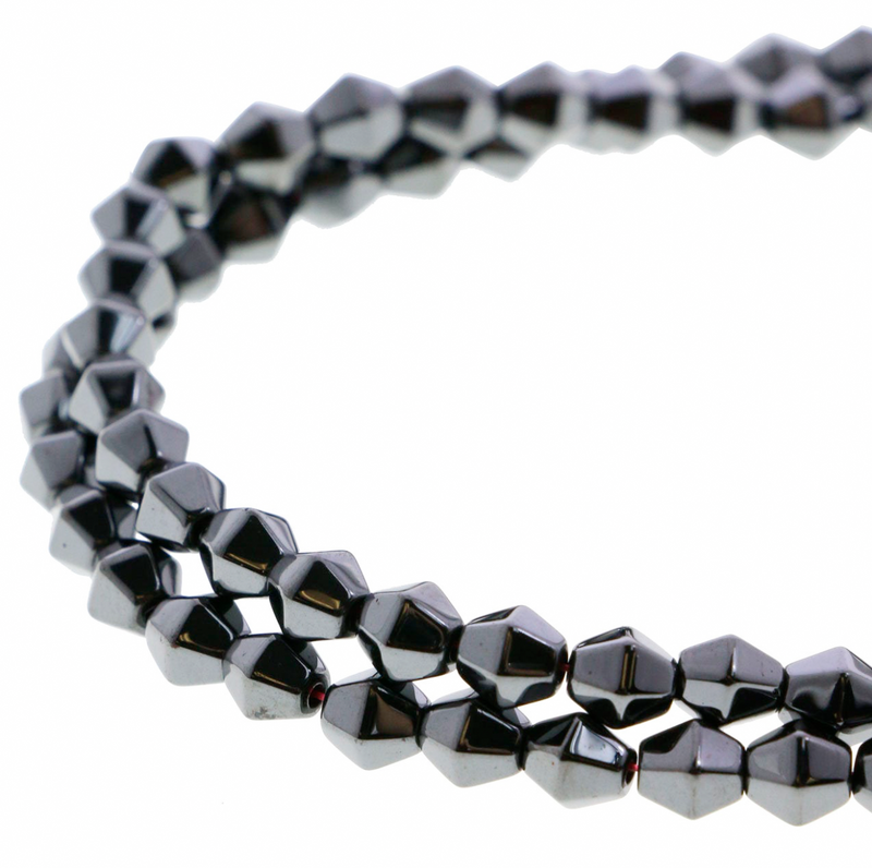 Hematite Gunmetal Bicone Beads