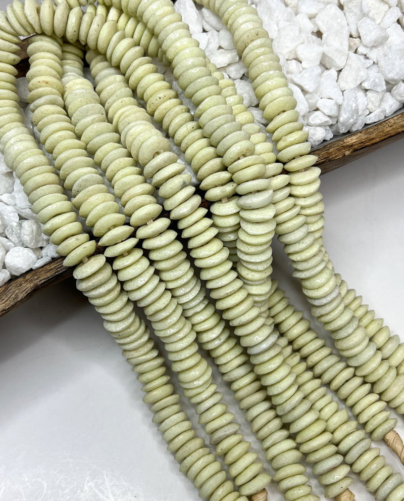 14mm Ashanti Glass Saucer Beads | 120 Pcs - African Spacer Beads | Fair Trade Beads | African Beads | DIY Jewelry Designs