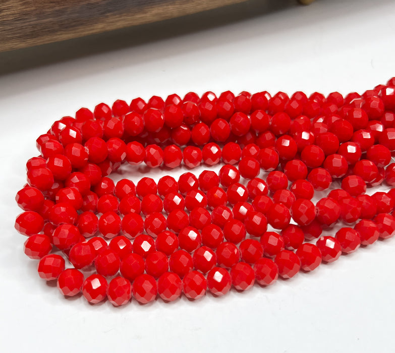 Faceted Red Crystals