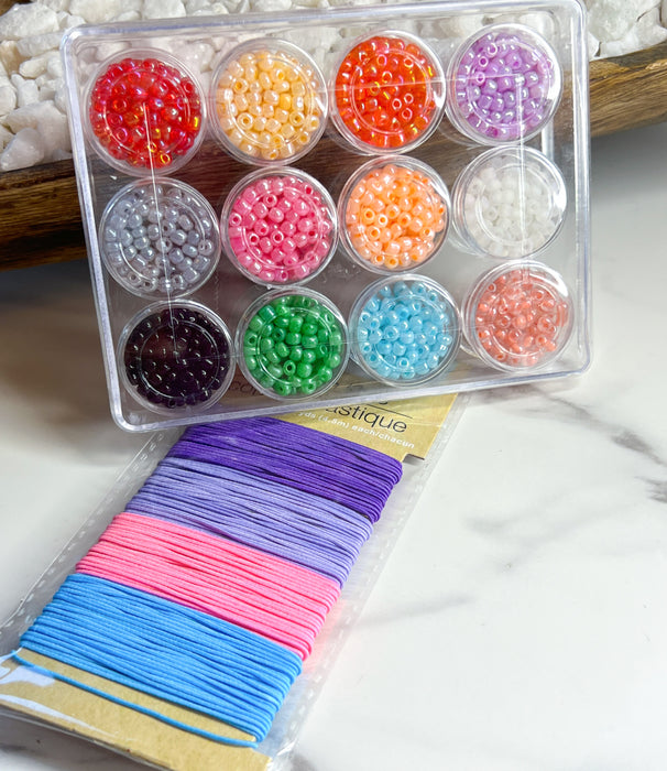6/0mm Glass Seed Bead Kit w/ Stretch Cord — Alter Ego Beading Supplies