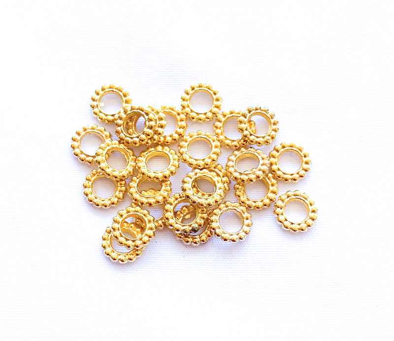 Large Hole Daisy Spacer Daisy Spacer Beads | Daisy Spacers | Daisy Beads | Large Hole Spacer | 40pcs