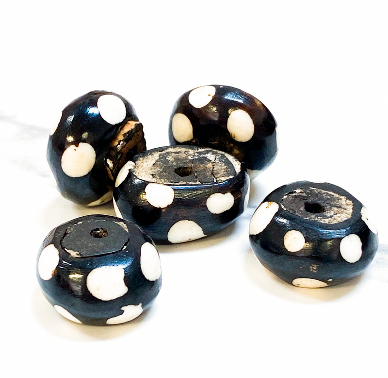 Approximately 25x15mm Batik Bone Beads