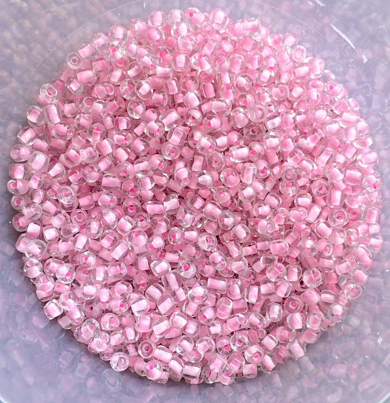 6/0 Translucent with Pink Inlay