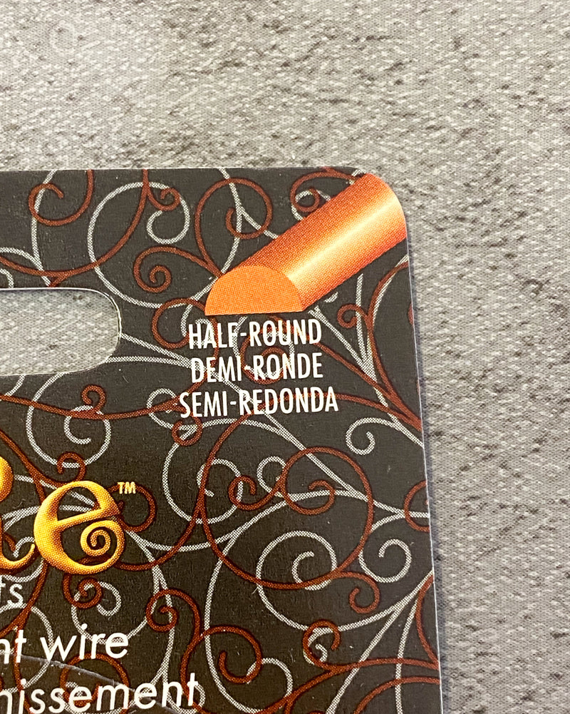 21 Gauge Half Round Copper Wire