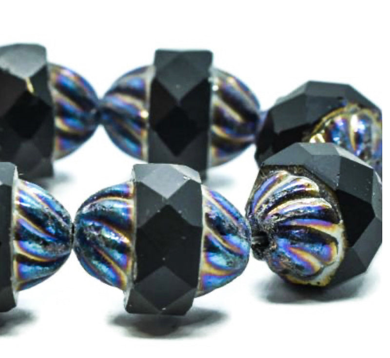 10x11mm Turbine Black with Blue Iris Finish