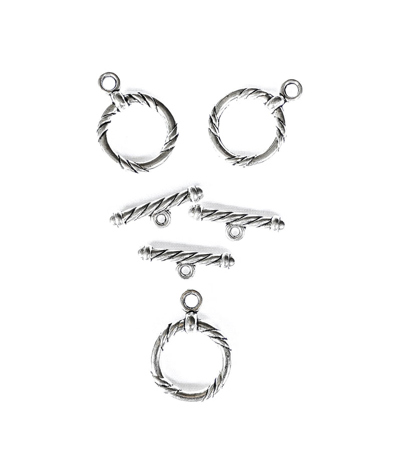 28mm Antique Silver Toggle Clasp