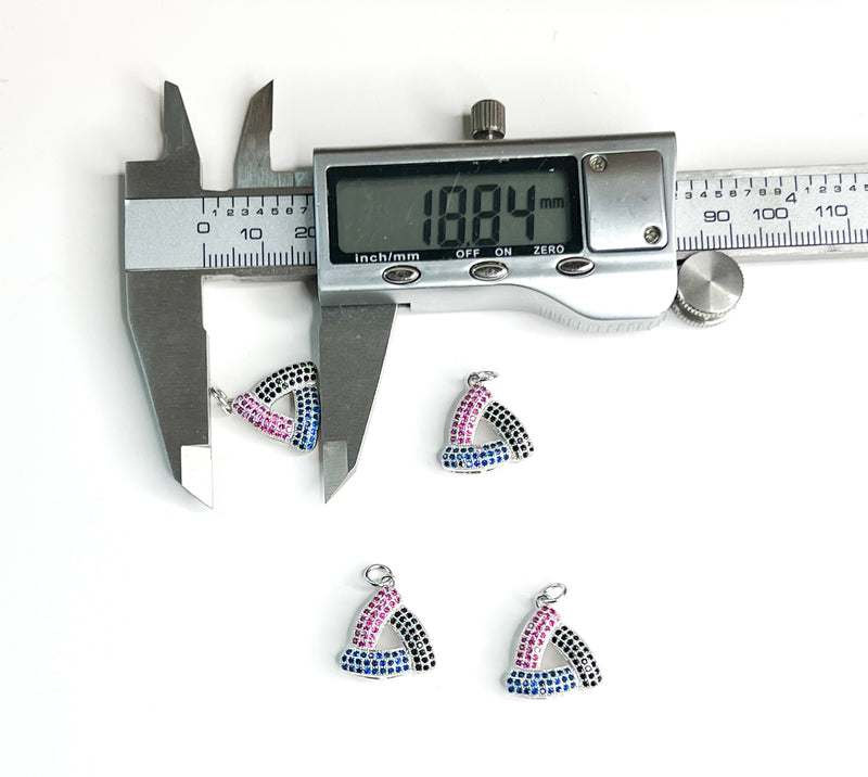 18mm Crystals Micro Pave’ Charm | 18mm Rose Gold Charm | Micro Pave Charm | DIY Jewelry Making | One Piece