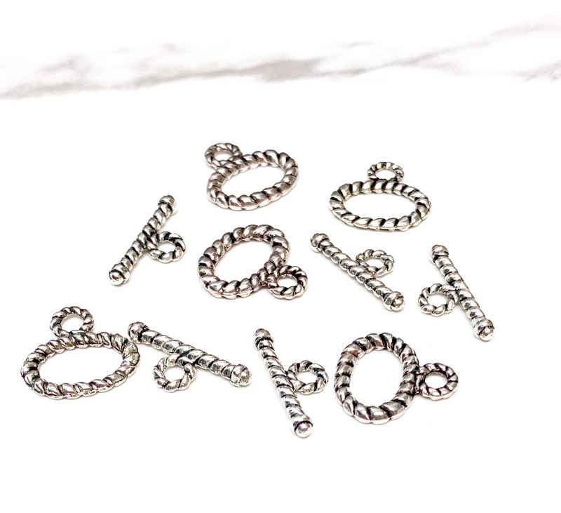 15mm Antique Silver Toggle Clasp