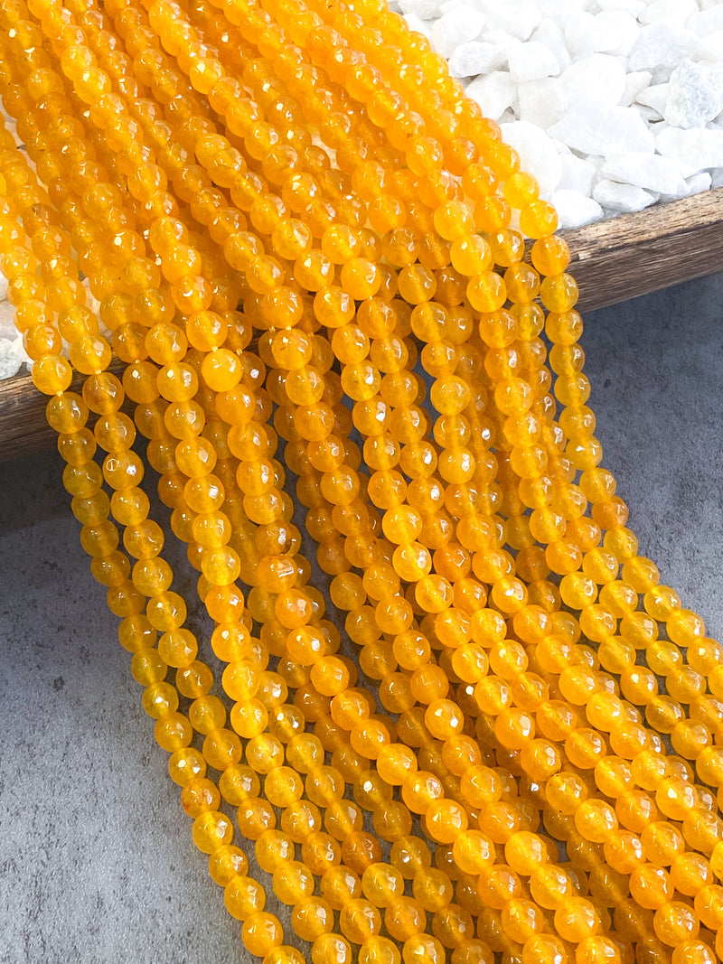 Faceted Golden Yellow Agate