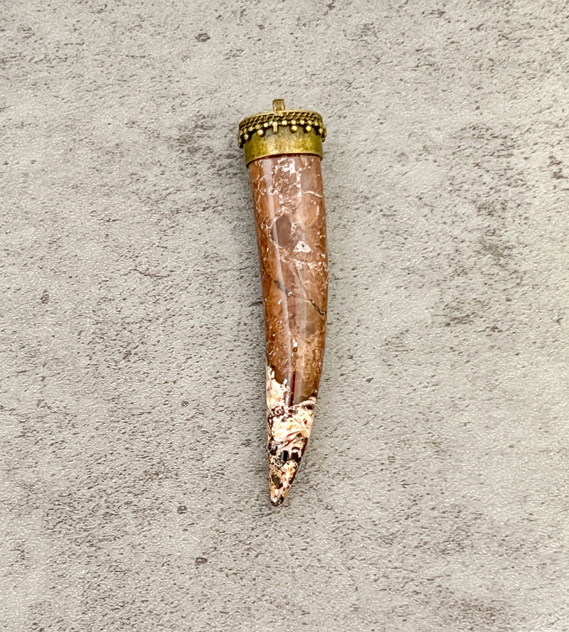 Jasper Horn Pendant