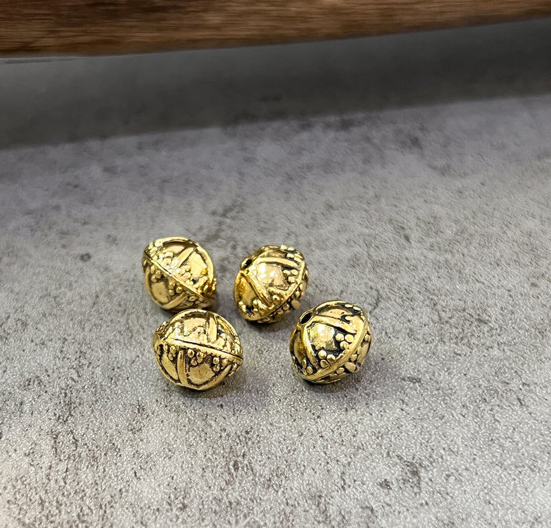 16mm Tibetan Style Metal Beads