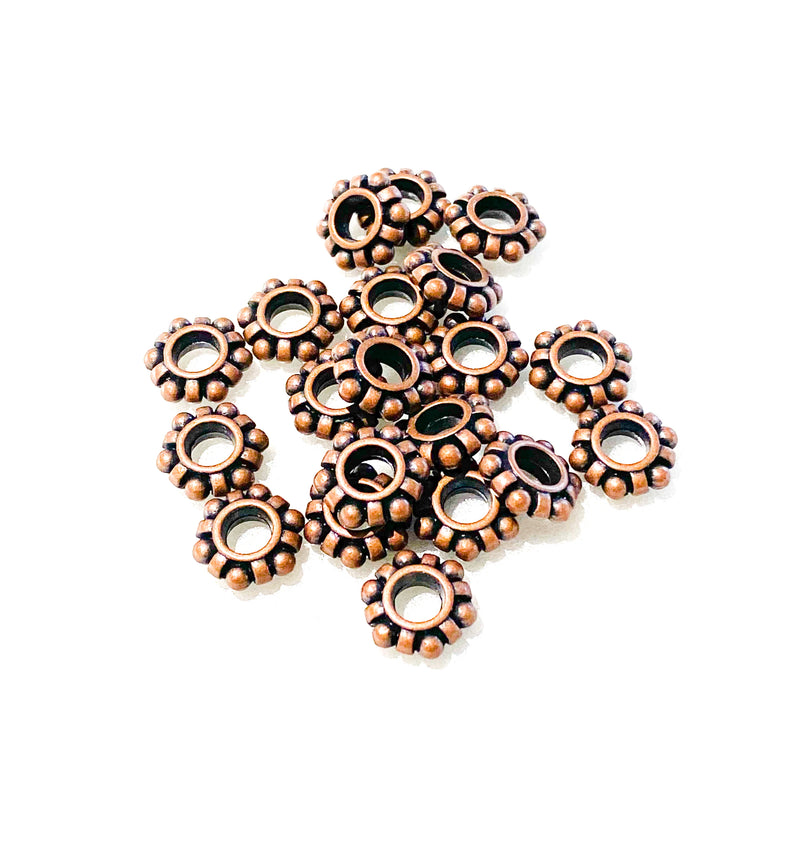 Large Hole Daisy Spacer Daisy Spacer Beads | Daisy Spacers | Daisy Beads | Large Hole Spacer | 40pcs