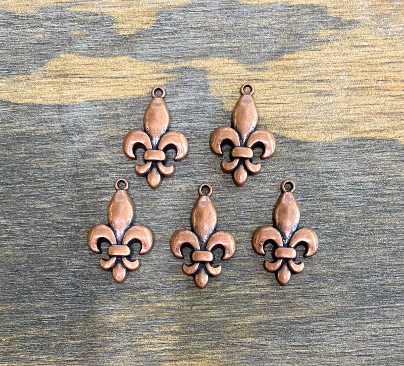 Copper Fleur De Lis Charm