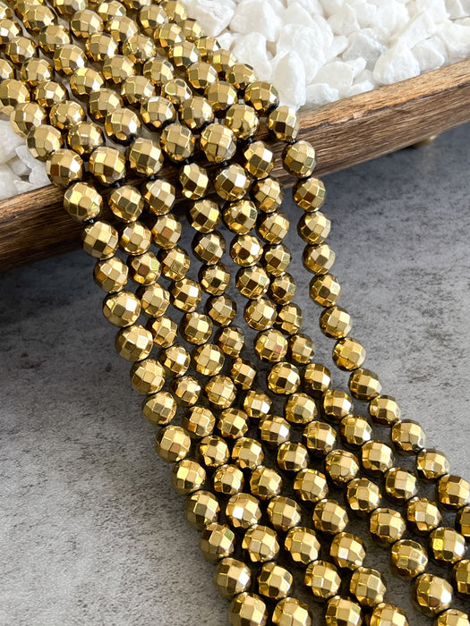 Faceted Gold Hematite