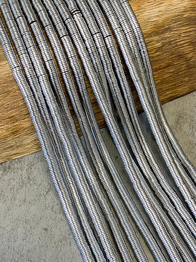 6mm Hematite Heishi beads