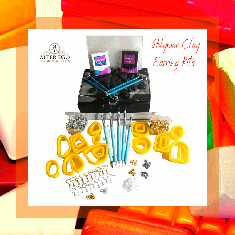 Polymer Clay Earring Making Kit | Clay Kits | 153 Piece Clay Kits | DIY Jewelry Designs  | Make Over 10 PAIRS!  | Handmade Earrings