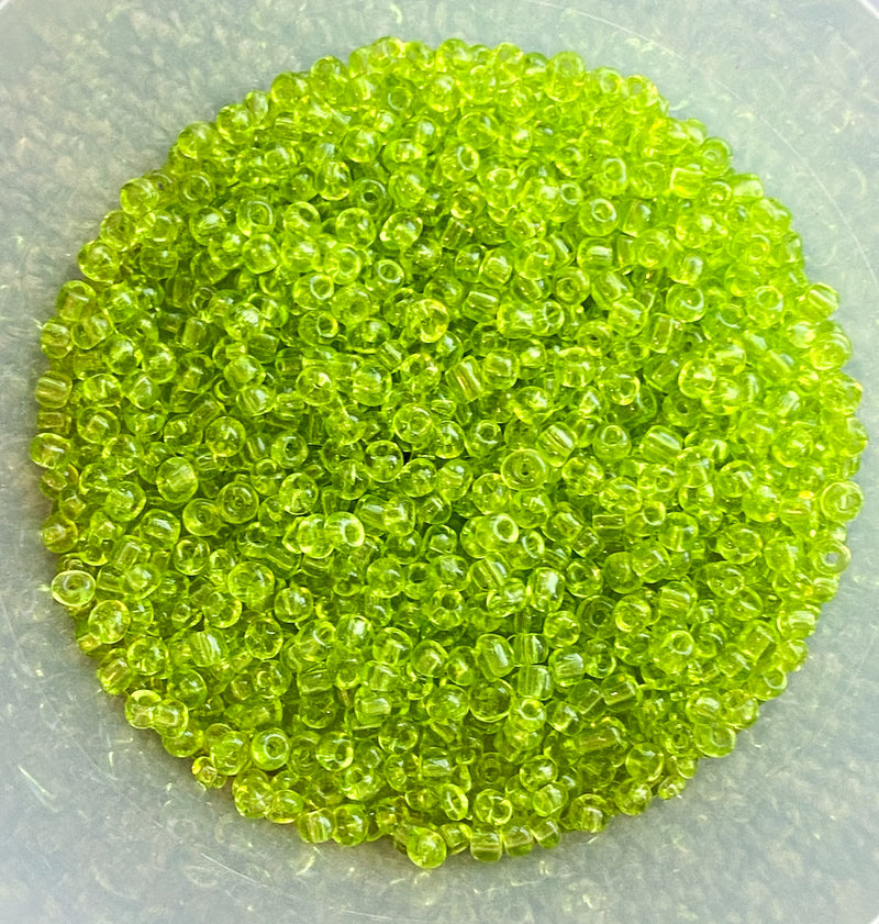 6/0 Transparent Lime Green