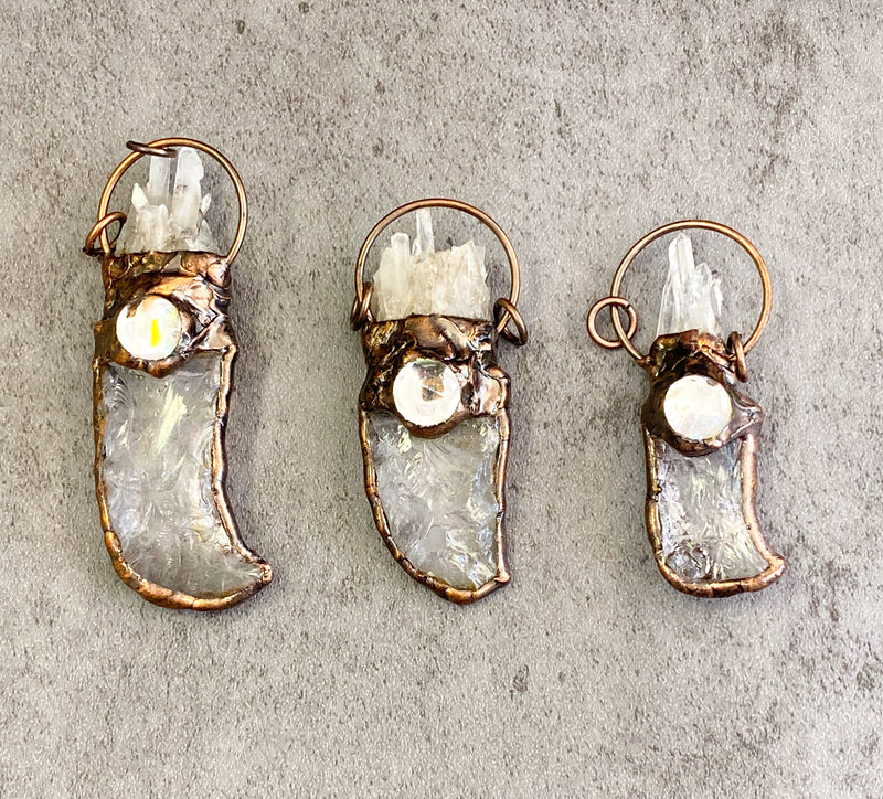 Soldered Quartz Pendants