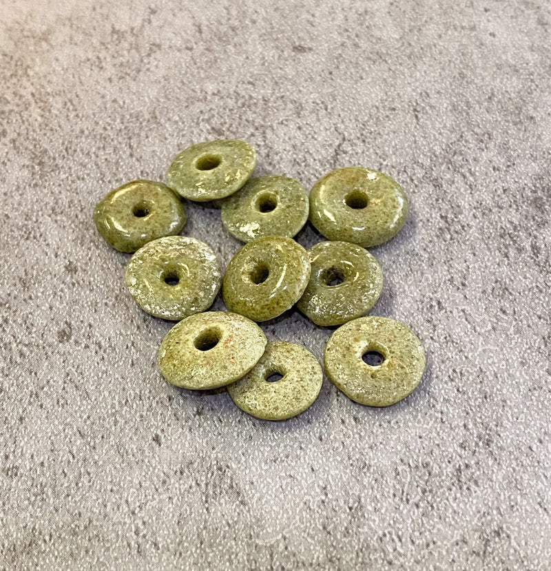 14mm African Powder Disc Beads