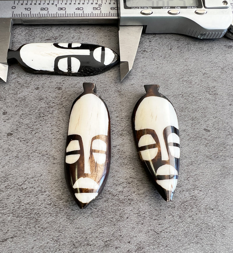 58mm Bone Mask Pendant