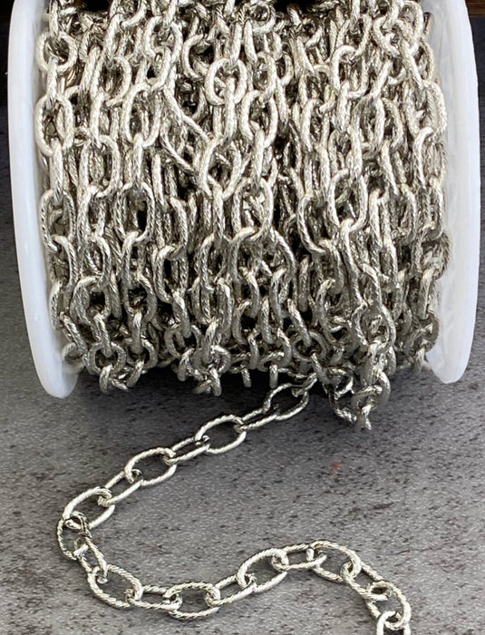 9x6mm Silver Oval Chain