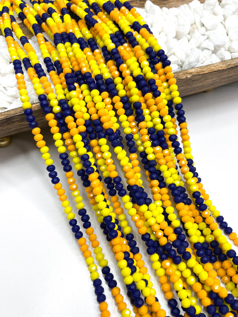 4x6mm Faceted Multicolor Glass Crystal Rondelle