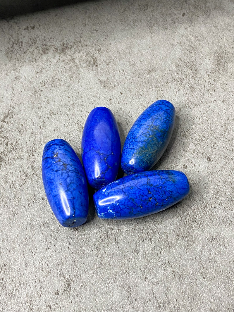 40mm Magnesite Gemstone Focal Beads | Thick Magnesite Barrel Beads | Multiple Colors | DIY Jewelry Designs | 1 Piece