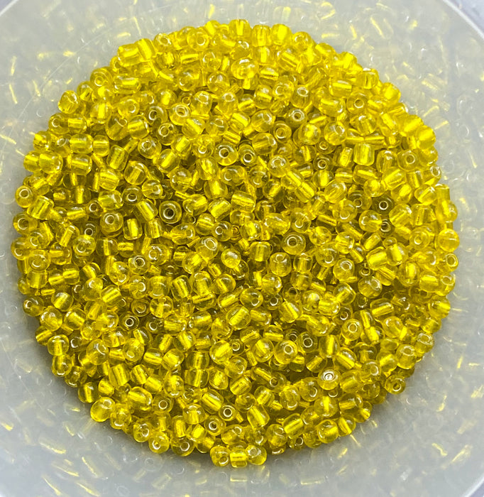 6/0 Silver Lined Translucent Yellow