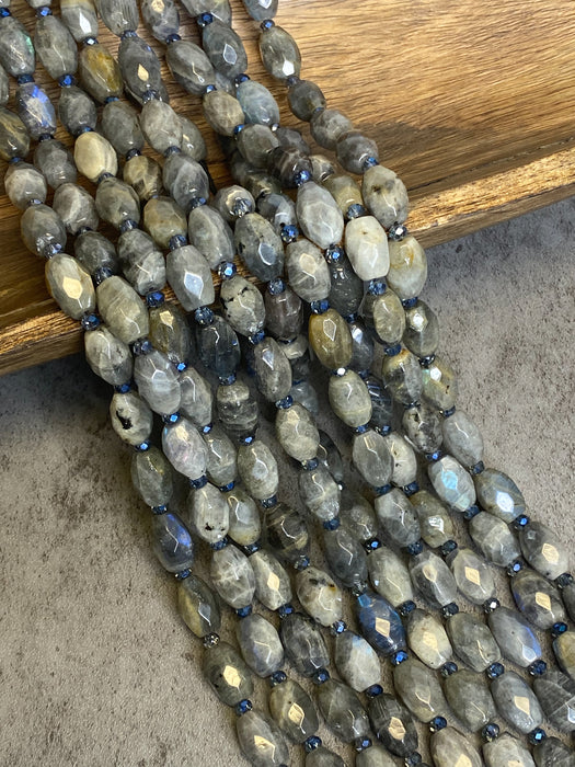 9x14mm Faceted Gray Labradorite